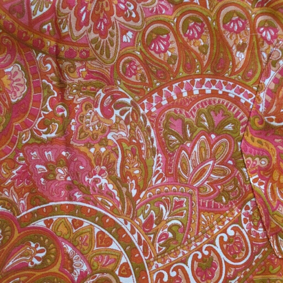 Burnt Orange Paisley Blouse - Picture 5 of 5